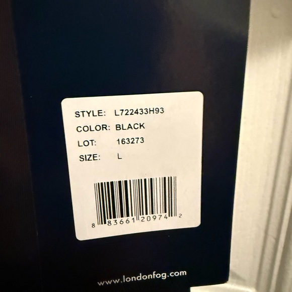 London Fog Women's Black Double Breasted Trench Coat with Hood - Size L - Picture 5 of 5